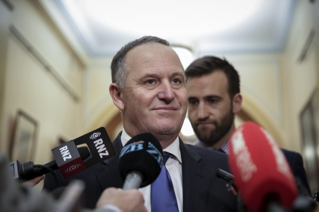 05072016 Photo: Rebekah Parsons-King. Caucus run. Prime Minister John Key.