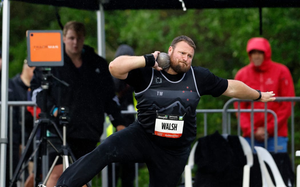 Tom Walsh during the 2023 Sir Graeme Douglas International Athletic meet.