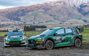 Hayden Paddon's EV Hyundai rally car, 2021.