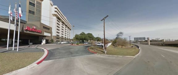 The hotel car park in San Antonio where in May 2017 two Department of Energy staff left plutonium in a rental car that was later stolen.