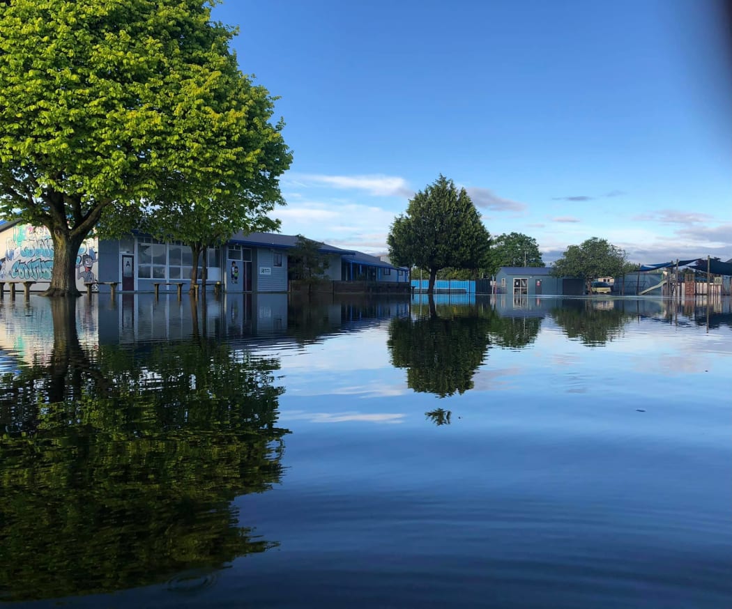 Henry Hill School in Onekawa has been flooded out after heavy rain hit the region.