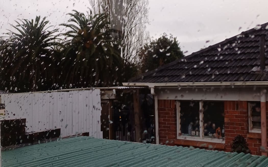 Rain on window in Suburban South Auckland