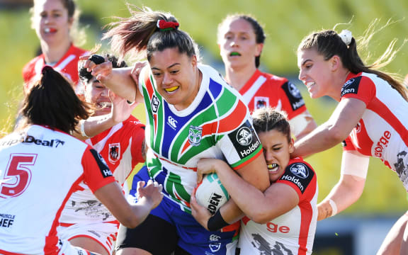 Tyler Reid on the attack for the Warriors