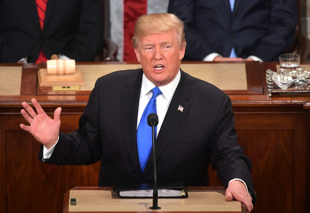 US President Donald Trump delivers his State of the Union address.