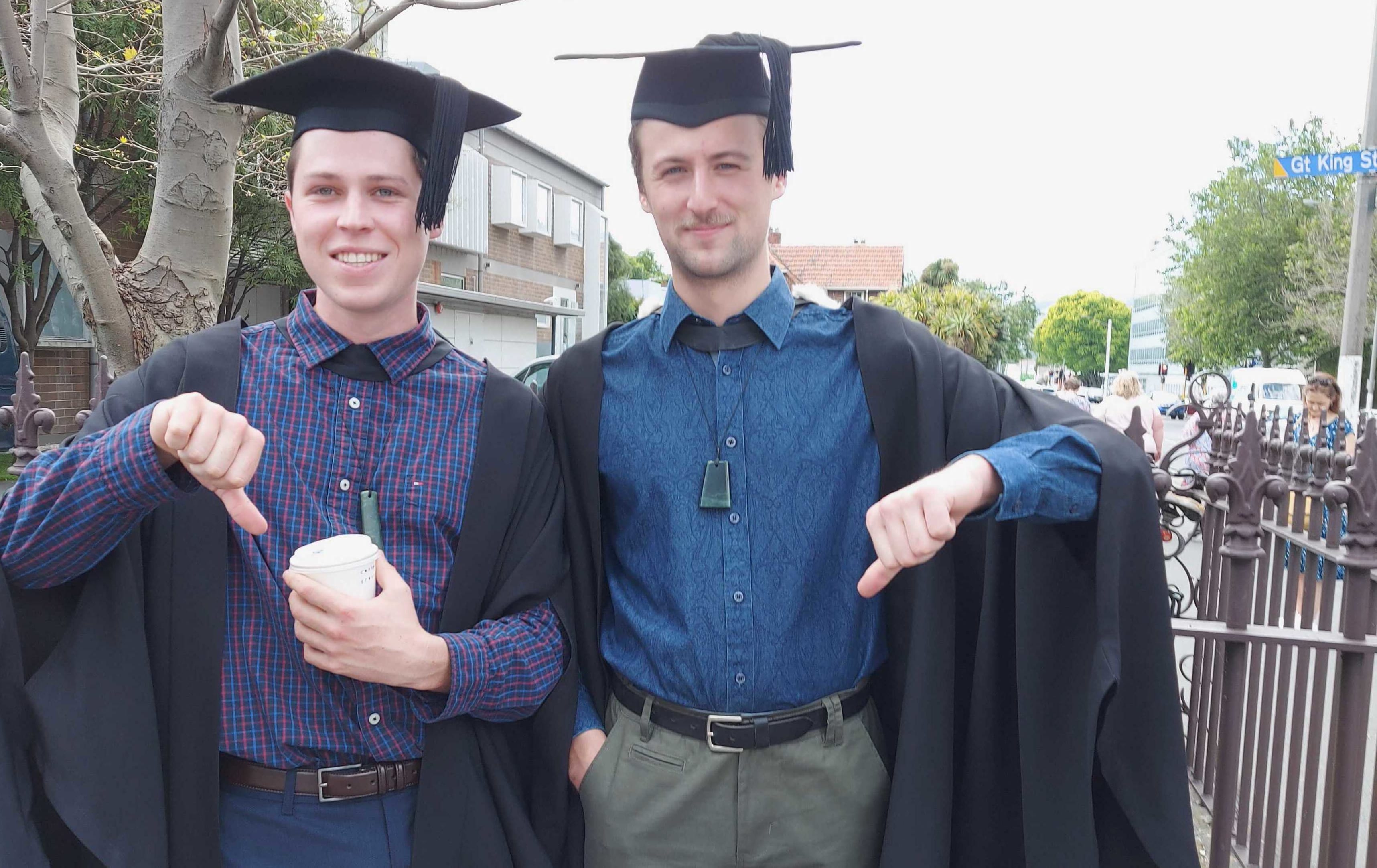 Ben shine and Thomas Bell are disappointed they won't be graduating today.