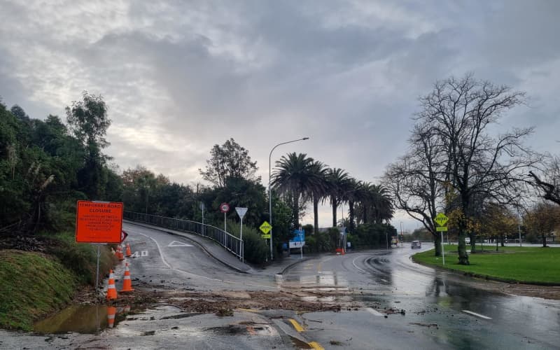 Weather: Heavy rain floods Nelson streets, blows out manholes | RNZ