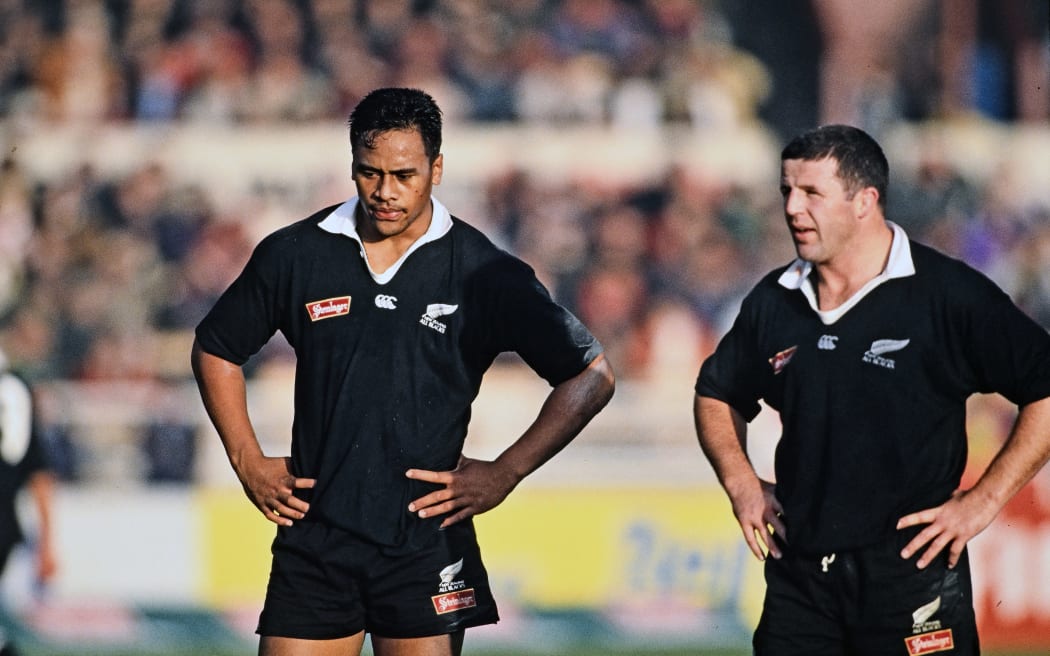Jonah Lomu and Sean Fitzpatrick.