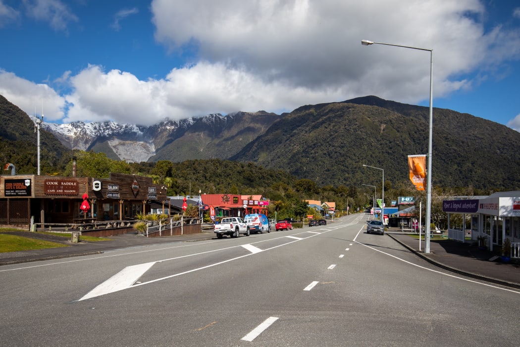 Fox Glacier's main street.