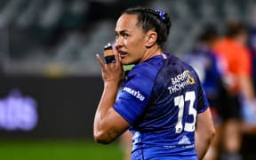 Portia Woodman-Wickliffe of the Blues, Blues Women v NSW Waratahs Women, Inaugural Women's Super Rugby Champions Final match at North Harbour Stadium, Auckland, New Zealand on Thursday 17 April 2025. © Photo: Andrew Cornaga / Photosport