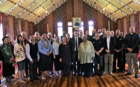 Whānau from Hoani Waititi and education agencies gathered at Hoani Waititi Marae.