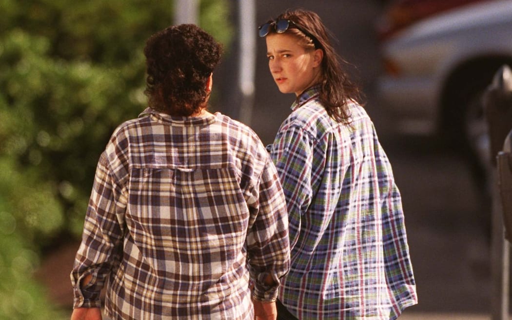 AUCKLAND, NEW ZEALAND - MARCH 23:  Joanne Ingham (r) leaves the Takapuna District Court on her birthday, after seeing her twin sister Sarah, sentanced to 14 days in jail on charges of driving while disqualified and supplying false information.  (Photo by Ross Land/Getty Images)