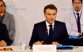 French President Emmanuel Macron speaks at the France-Pacific summit on 10 June 2025 in Paris