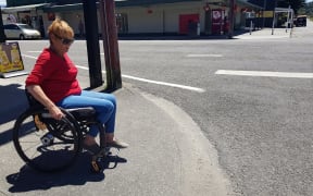 Lisa Neil now risks being tipped into the road because of the camber of Broadway, the town's main street, and the link between State Highway 7 and State Highway 69.