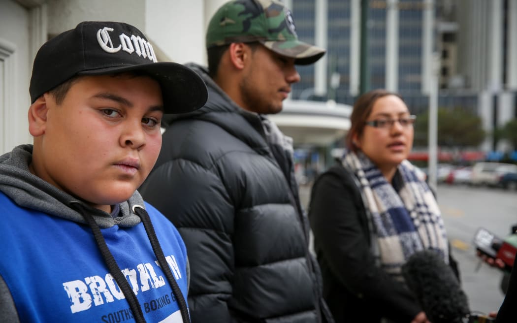 Mark Samoa's children, from left, Cale, Maleko and Gemma.