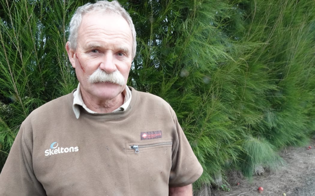 Leon Stollard is pumping water from Hawke's Bay orchard.