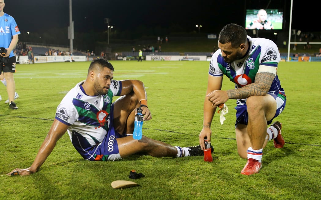 Warriors players looking dejected after they lose to the Tigers. 2019.