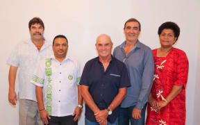 Permanent Secretary for Agriculture Jitendra Singh; New Caledonia Chamber of Agriculture president Gerard Pasco; Charge de Mission Francois Japiot; and Jiu Daunivalu.