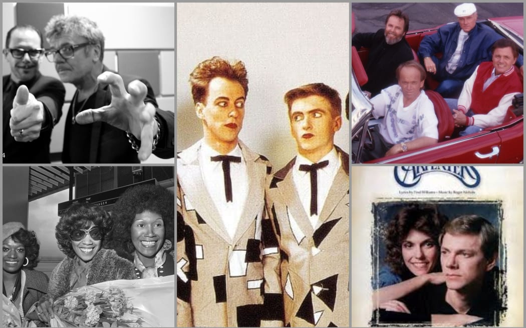 Five images of bands with siblings.