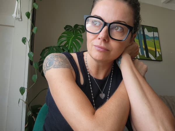 Alison Brewer is in the process of removing a large shoulder tattoo.