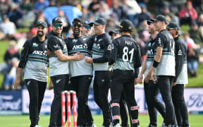 Black Caps celebrate a wicket