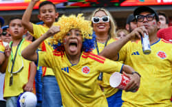 Columbia fans at the FIFA World Cup in Miami.