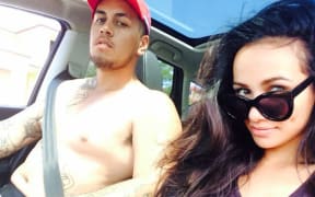 Tara Brown in a photo with Lionel Patea that she uploaded to Instagram before her death.