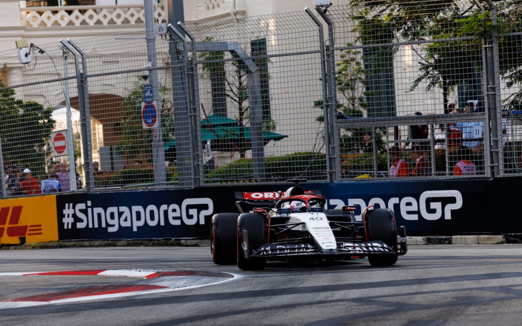 Liam Lawson during the 2023 Singapore Grand Prix.
