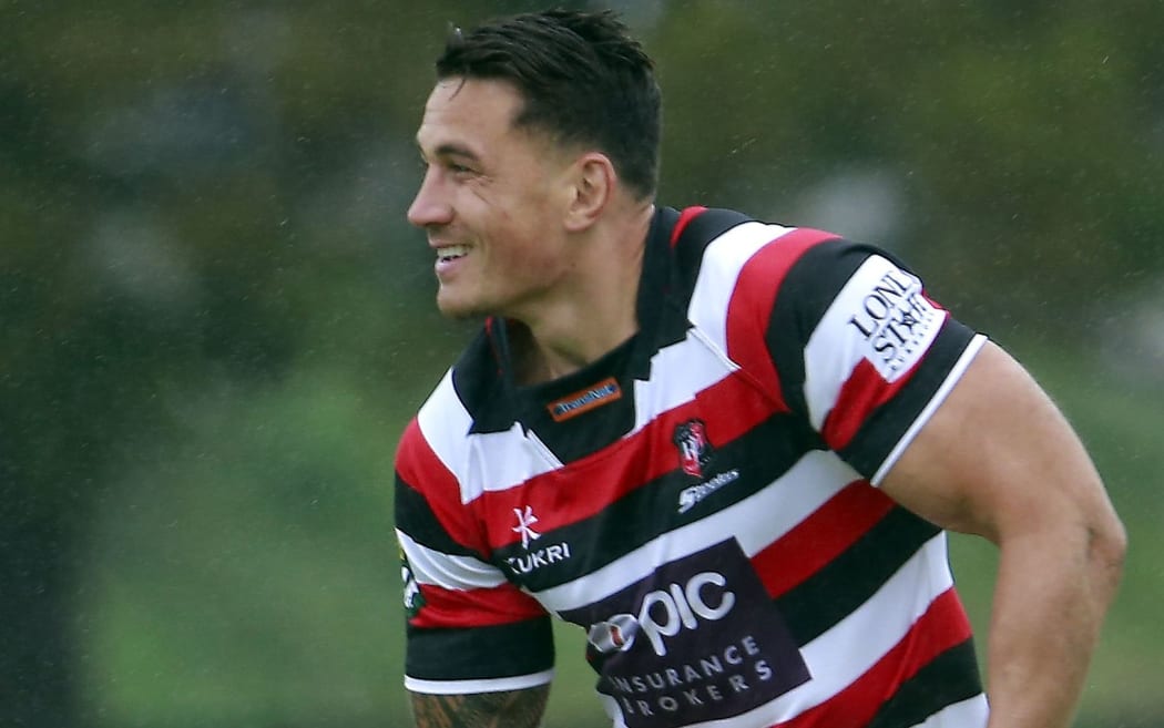Sonny Bill Williams trains with Counties-Manukau.