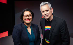 NZ MP and Labour's Finance spokesperson Barbara Edmonds, in studio with Guyon Espiner for 30.