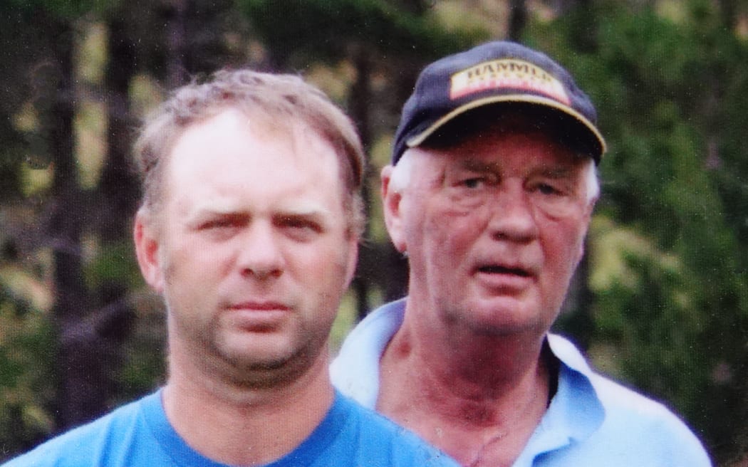 Dave Davan, right, with his youngest son Conrad Davan. Photo: RNZ / Peter de Graaf