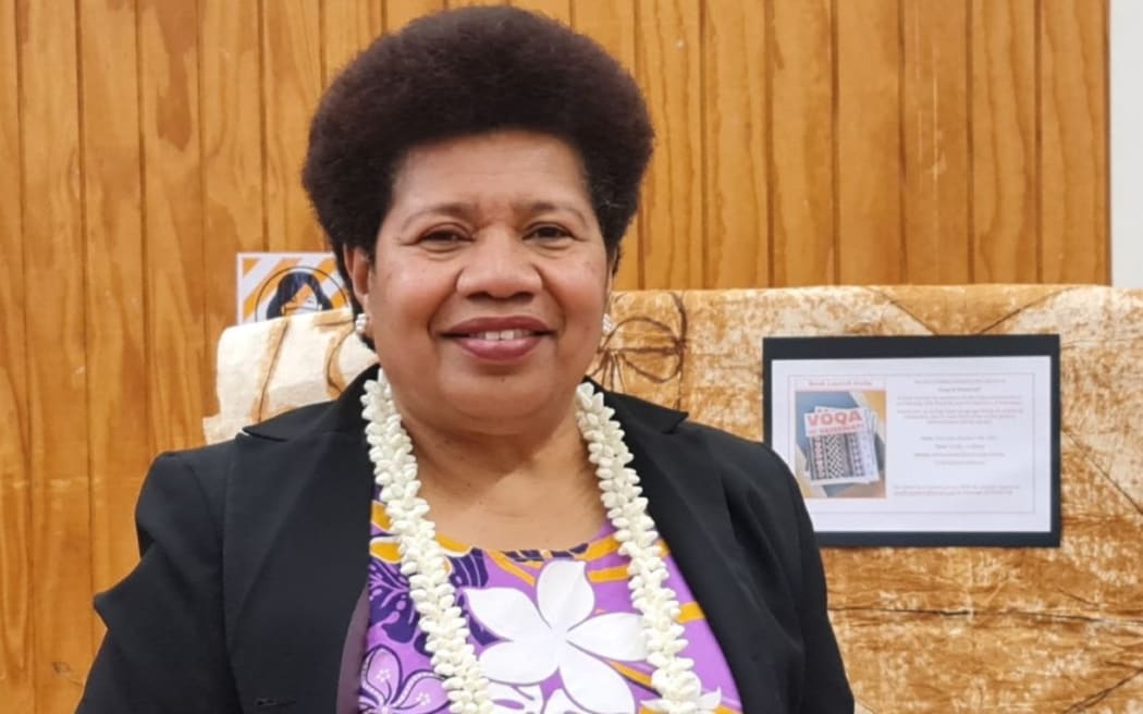 Losalini Tuwere, co-editor, of the book, Voqa ni Veisemati: Vola Italanoa ni Viti e Aotearoa