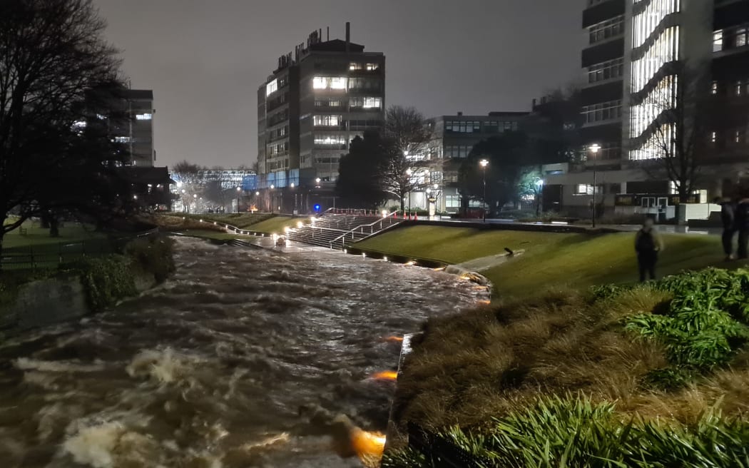 Water of Leith flooding on 26 July 2022.
