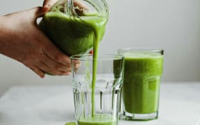 Stephanie Partridge says she comes across green powders via online advertising.