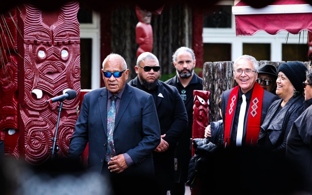People pay their respects at Tuurangawaewae Marae, on the third day of the tangi for Kiingi Tuheitia, 1 September, 2024.