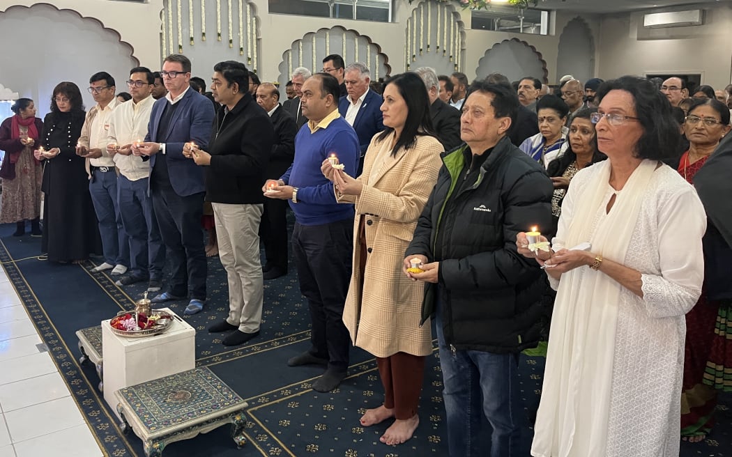 A candlelight vigil was held at the Shree Radha Krishna Temple in central Auckland on Friday, June 13, for victims of the Air India crash.