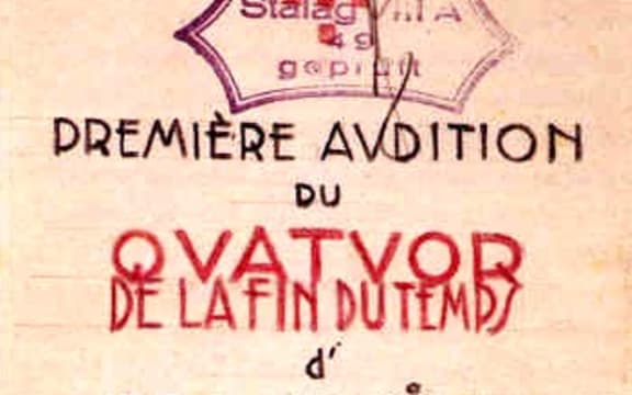 Poster for première of Messiaen's Quartet for the End of Time