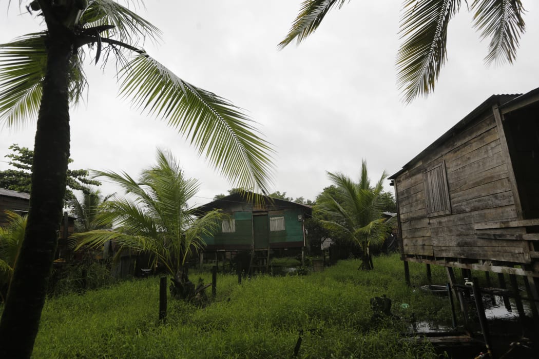 Homes in El Canal neighbourhood in Bluefields, Nicaragua, lay empty as Hurricane Otto belted towards the country.