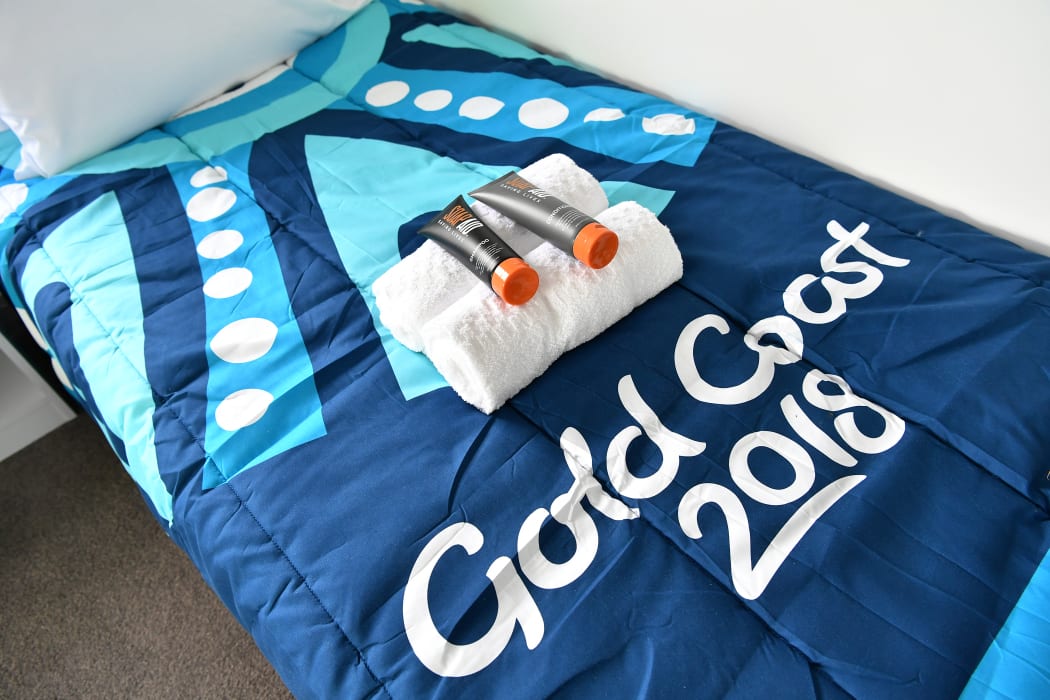 The beds - which do extend - in the 2018 Commonwealth Games village