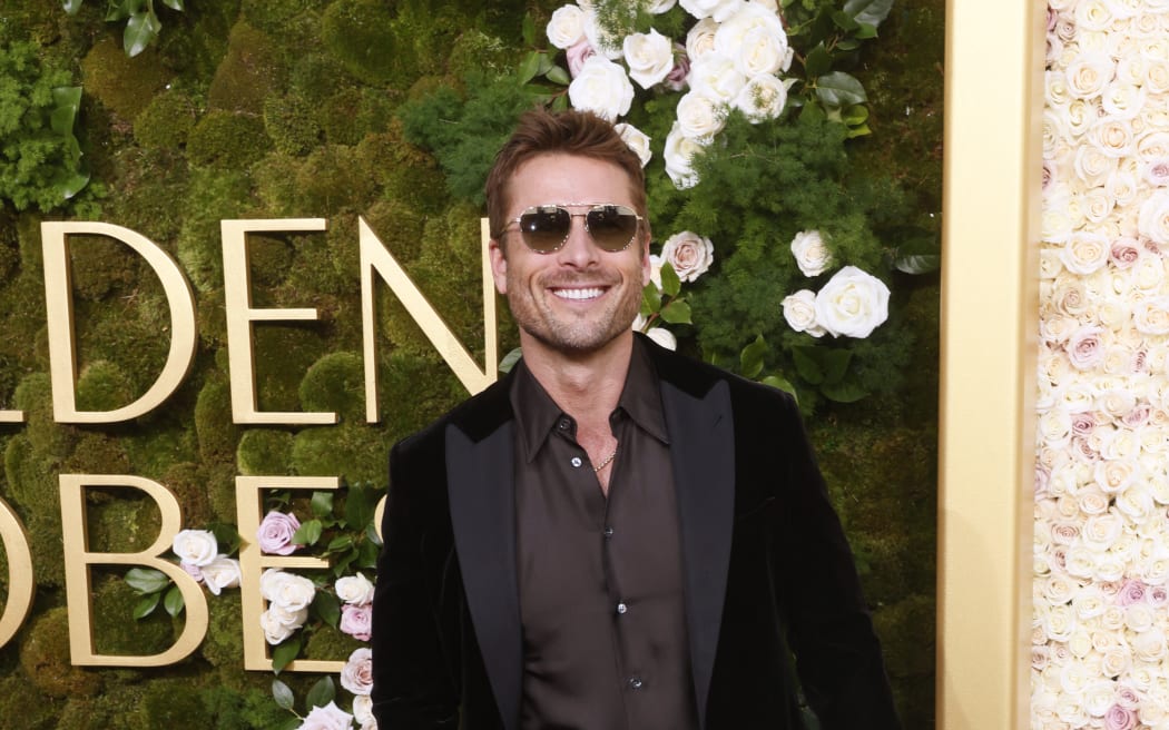 US actor Glen Powell arrives for the 82nd annual Golden Globe Awards at the Beverly Hilton hotel in Beverly Hills, California, on January 5, 2025.