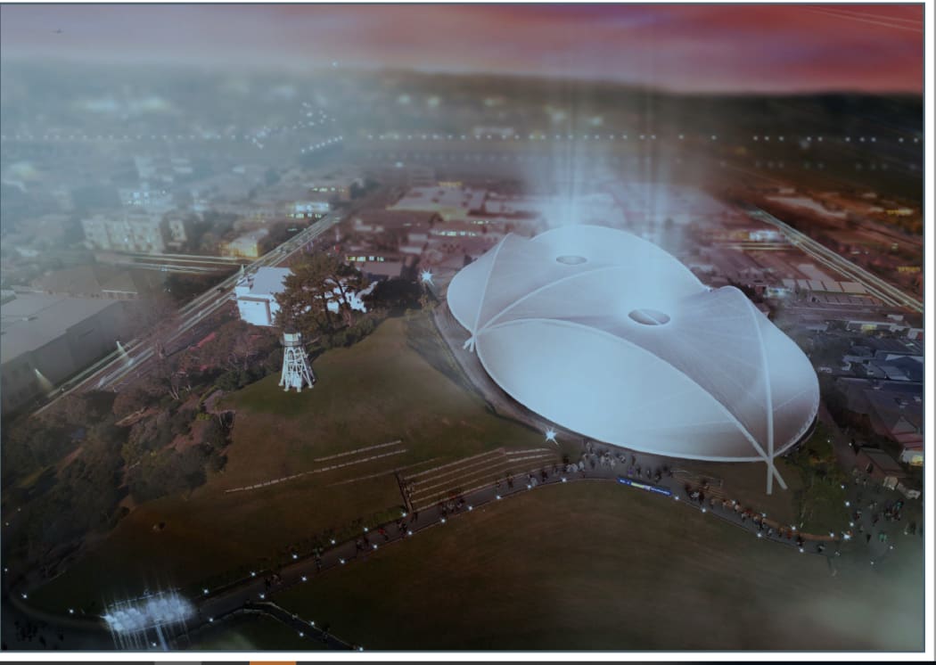 The Copeland design for the roof of the Whanganui velodrome.