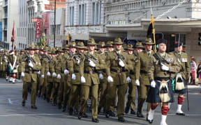 The parade makes its way through Dunedin.