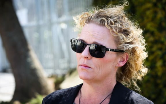 Filipa Payne outside the Australian High Commission in Wellington