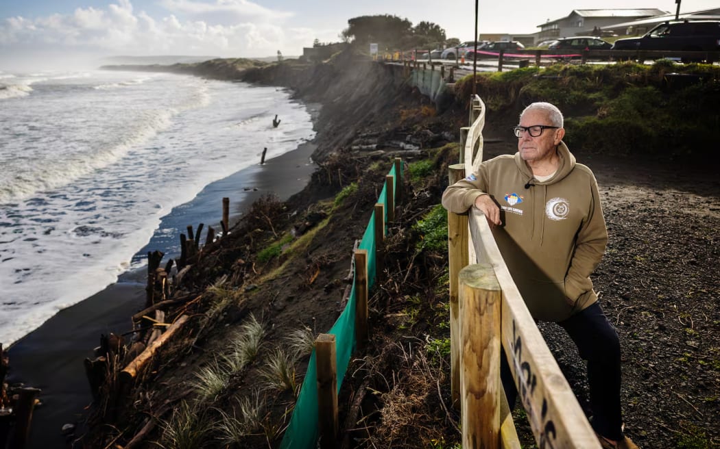Sunset Beach Surf Lifesaving Club president Malcolm Beattie says the council should have "just let Mother Nature be". Photo / Mike Scott