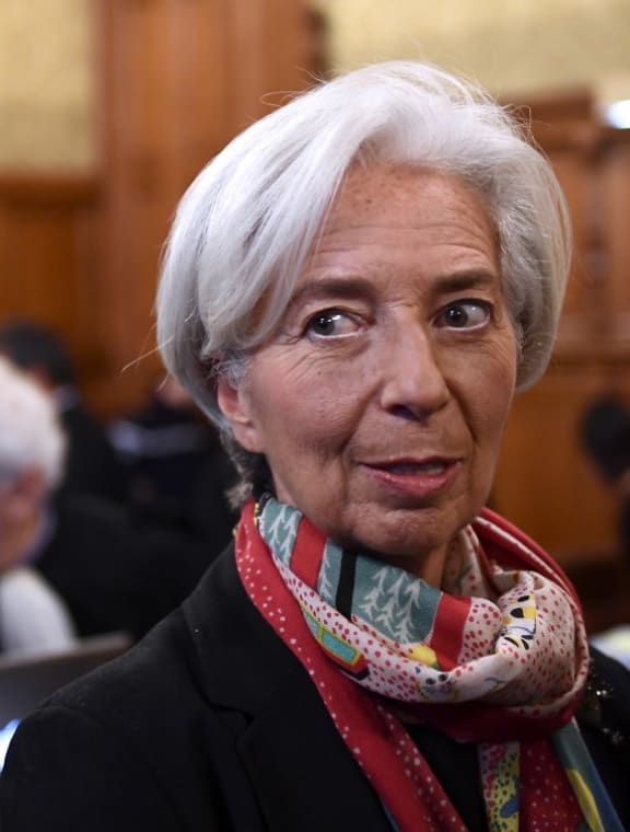 IMF chief Christine Lagarde prior to the start of her trial.