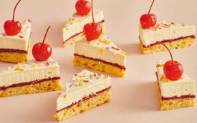 The Birthday Cake Petit Gateaux from Maxine Scheckter's cookbook Patisserie Made Simple.