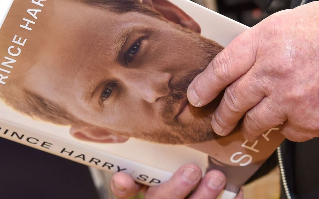 A copy of Prince Harry's memoir 'Spare'
