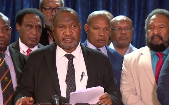 PNG Prime Minister James Marape and government members