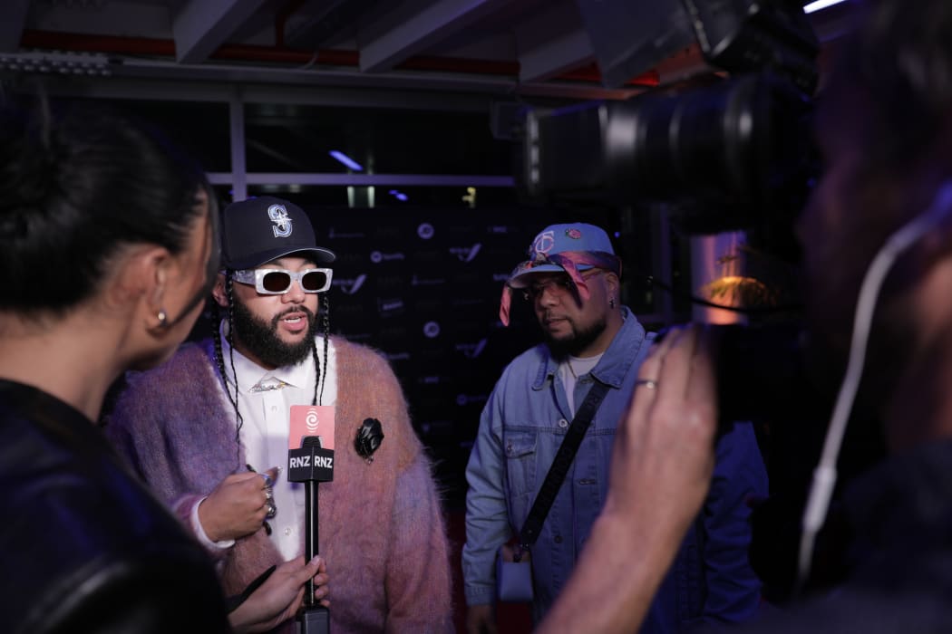 INF and SPYCC from SWIDT at the Aotearoa Music Awards on 30 May, 2024.