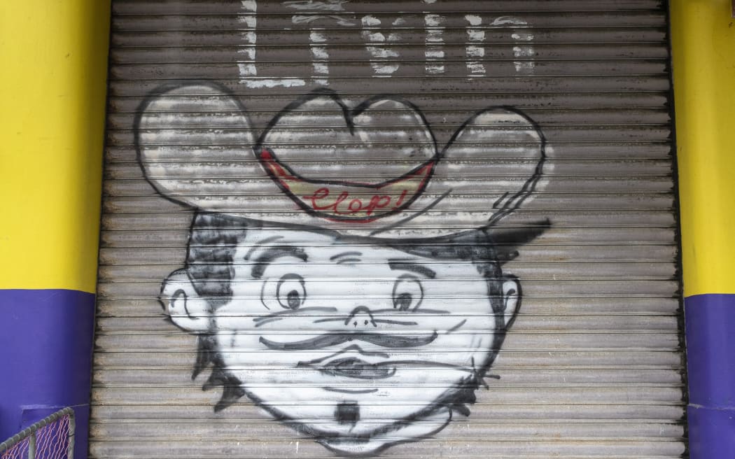 More graffiti art, with a Clap sign off, appeared on a CBD in Invercargill building