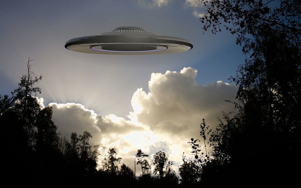 A digital illustration of a UFO